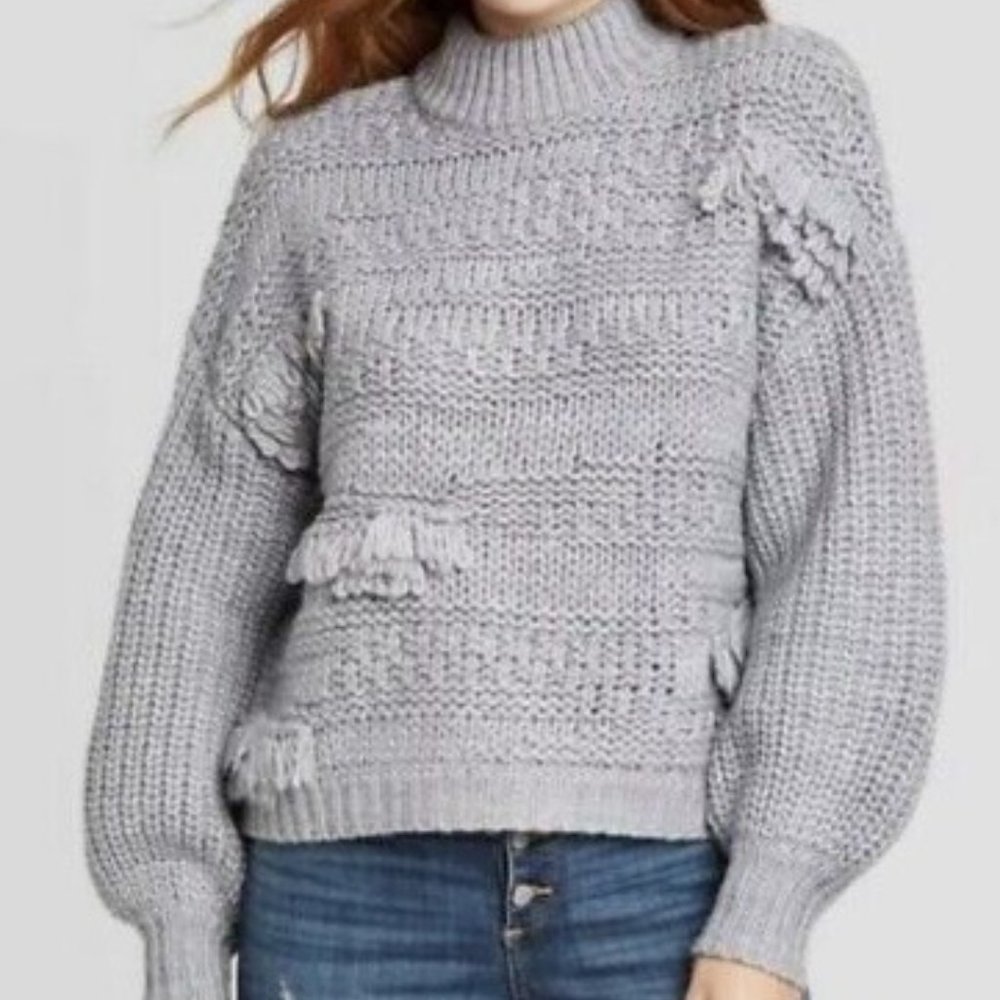Universal Thread fringe turtle neck sweater